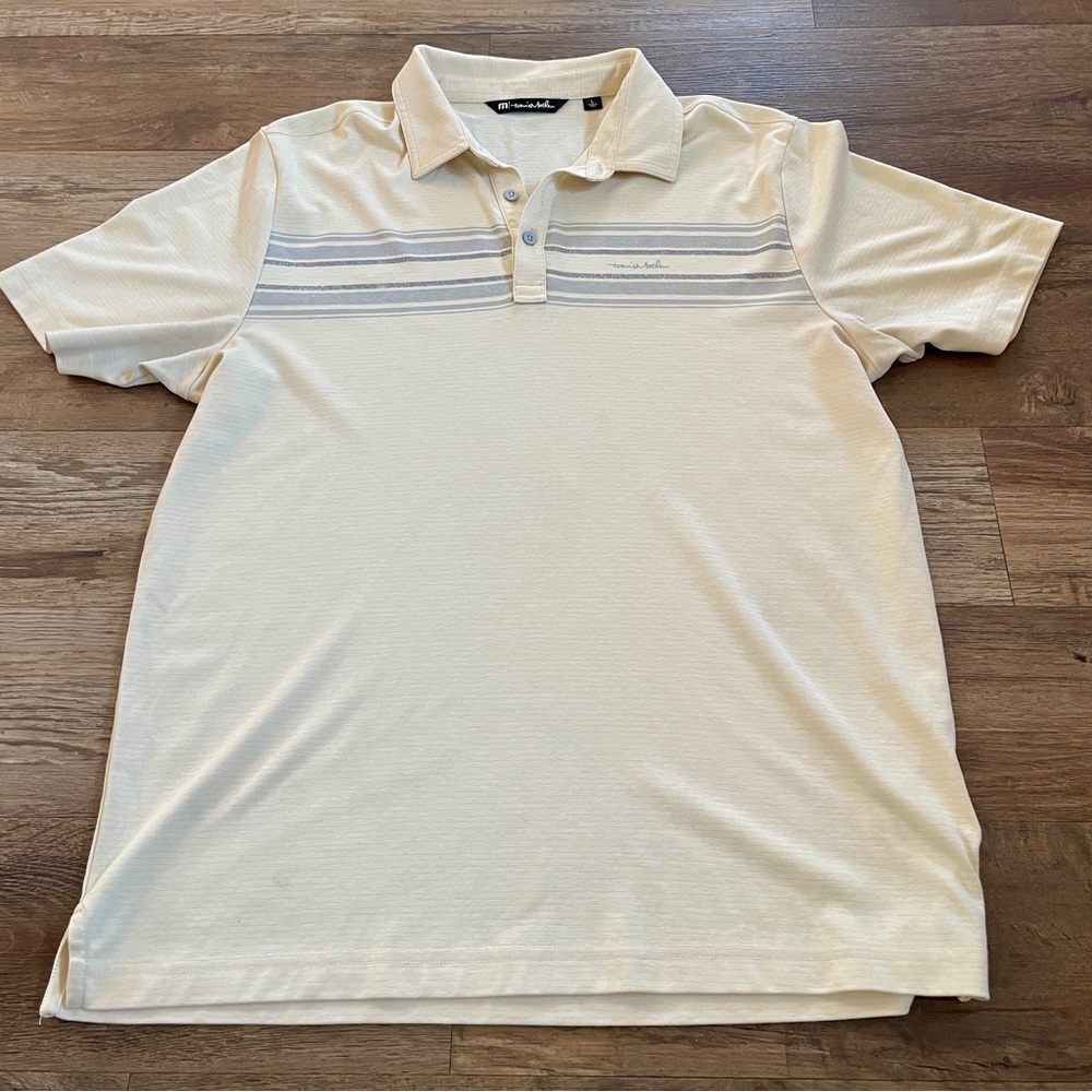 Travis Mathew yellow polo golf shirt Large